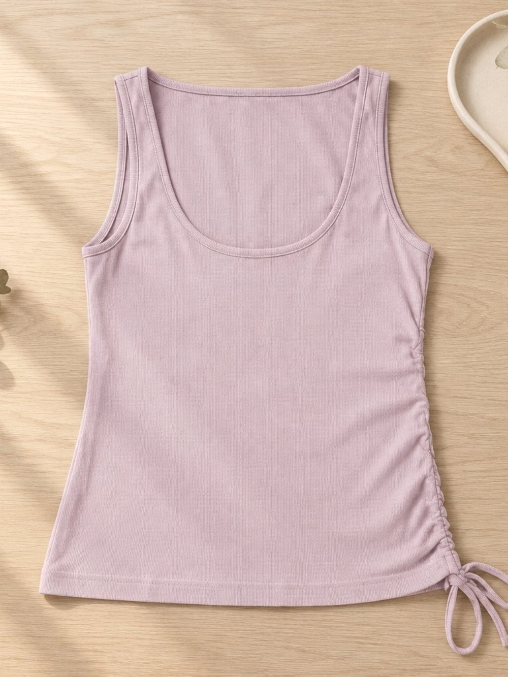 wild fable Lilac Ruched-Side Tank Top